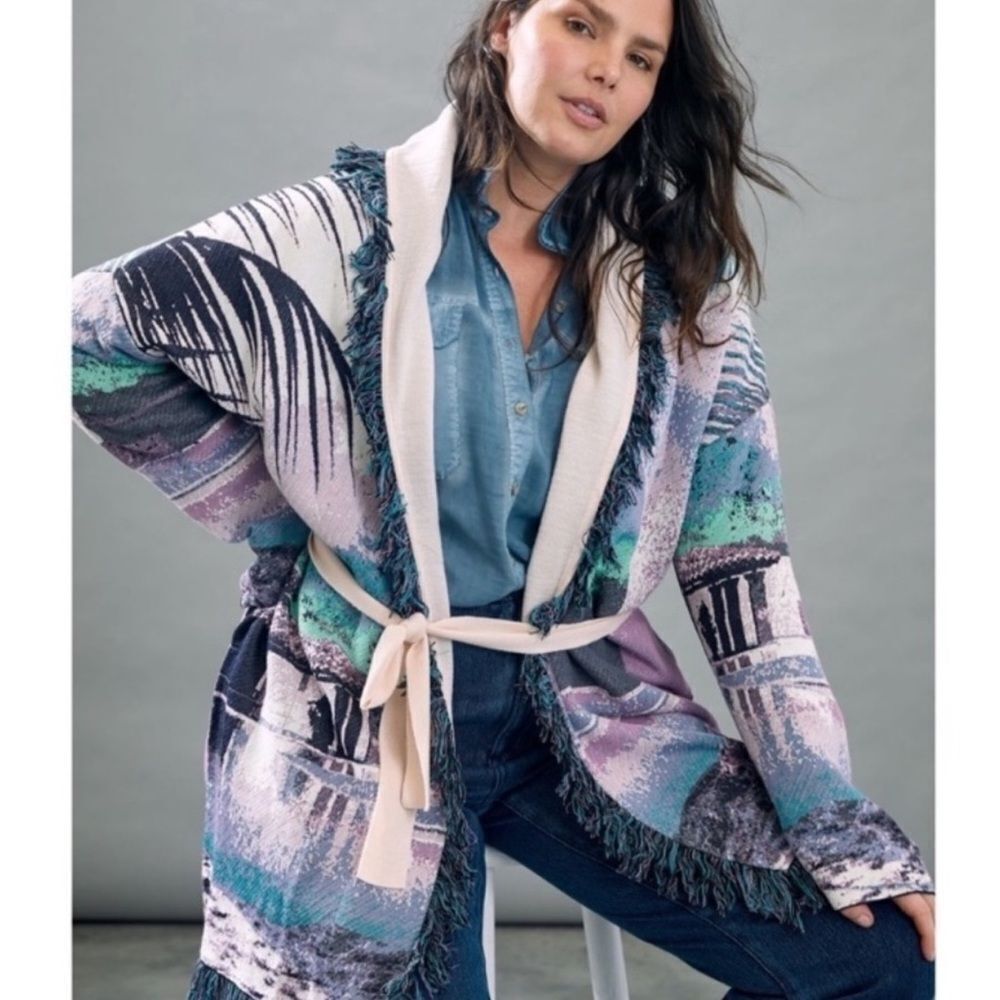 Anthropologie Aldo-Martins Moira Fringed Cardigan